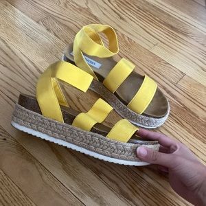 Steve Madden Yellow Platform Sandals